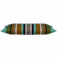 Corban Aqua Rectangle 35x70cm Striped Multicoloured Cushion Cover Nautical