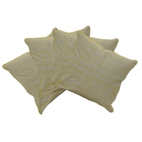 Pack of 4 Azuk Mustard Yellow & Grey 50cm x 50cm Cushion Covers