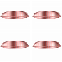 Pack of 4 Dandi Red & White Rectangle Cushion Covers