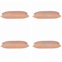 Pack of 4 Dandi Orange & White Rectangle Cushion Covers