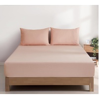 100% Vintage Washed Cotton Fitted Sheet Combo Set – 100% Natural Cotton, Ultra Soft & Breathable – Includes Fitted Sheet & Pillowcases – Machine Washa