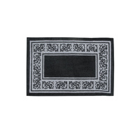 Newton Rubber Backed Non Slip Bath Mat 40 x 60cm Black