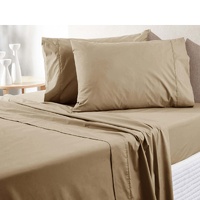 300TC Pure Cotton Sheet Set King Latte