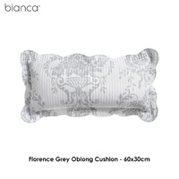 Bianca Florence Grey Square Cushion
