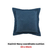 Kazimir Navy Square Filled Cushion