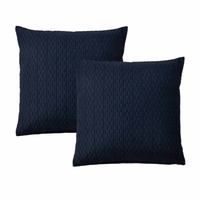 Bianca Pair of Burleigh Ink European Pillowcases 65 x 65cm