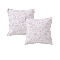 Bianca Pair of Myra Blush European Pillowcases 65 x 65cm