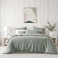 Bianca Kahlani Sage Waffle Quilt Cover Set King