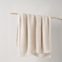 Bianca Sofala Cream Polyester Chenille Throw Rug 130 x 170 cm