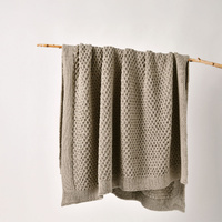 Bianca Sofala Taupe Polyester Chenille Throw Rug 130 x 170 cm