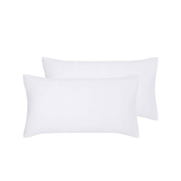 Pair of White Hotel Deluxe Cotton King Pillowcases 50cm x 90cm