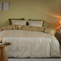 Bedding House Sanna Gold 100% Cotton Percale Quilt Cover Set King