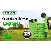 25FT Water Garden Hose Flexible Expandable Pipe Car Wash W/ Spray Nozzle Gun