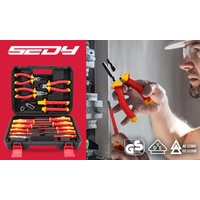 Magnetic Insulated Screwdriver Pliers Set 1000V Electrical Tool Hose Pinch Box