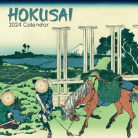 Hokusai 2024 Square Wall Calendar 16 Months Arts Planner Christmas New Year Gift