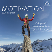 Motivation - 2024 Square Wall Calendar 16 Months Planner Christmas New Year Gift