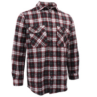 Men's 100% Cotton Flannelette Shirt Long Sleeve Plaid Check Flannel w Pockets, Vintage Ash Plaid, L