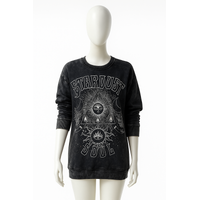 Mineral Wash Graphic Sweatshirt Black L