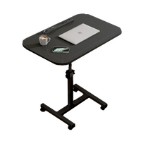 Movable lifting computer table bedside portable table (BLACK)