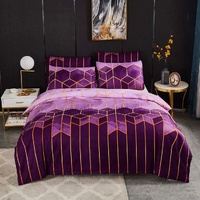 Erena Purple Quilt/Doona/Duvet Cover Set - Super King Size