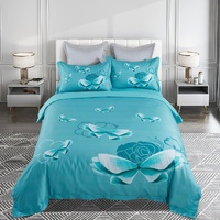 Butterfly Green Quilt Cover Set - Queen Size