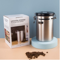 1.5L Storage Container with Spoon Silver