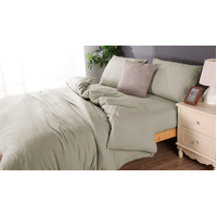 Microflannel duvet cover and sheet comb set queen silver