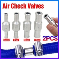 2X 6/8/10/12Mm One Way Non Return Check Valve Air Fuel Petrol Diesel Oil Vacuum - 6MM