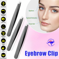 3PCS Stainless Steel Slanted Tip Eyebrow  Set for Facial Hair and Beauty Care