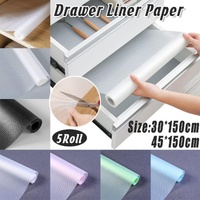 5 Roll EVA Anti Moisture Drawer Mat Cabinet Pad Kitchen Dustproof Placemat - Transparent Flat-45*150cm