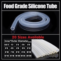 Food Grade Transparent Silicone Rubber Tube Hose Pipe Clear Beer Milk Soft 1M - 5*8mm