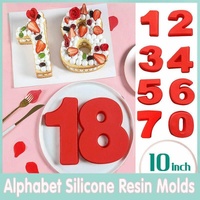 10 Inch Silicone Number Cake Mould Birthday Baking Pan Fondant Tools - 8