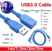 Super speed Usb 3.0 Male To Female Data Cable Extension Cord For Laptop Pc Camera - 1.5M