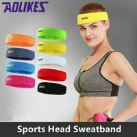 Aolikes Headbands Sweatband Cotton Hair Gym Yoga Stretch Sport Sweat Band - Green