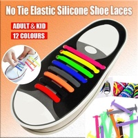 No Tie Elastic Silicone Shoe Laces 16PCS Shoelaces for Sneakers and Runners - Sky Blue 16PCS
