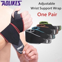Aolikes 1 Pair Adjustable Wrist Support Wrap Strap Compression Hand Brace Au - Green (1 Pair)