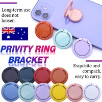 Phone Ring Bracket 360 Degree Rotation Solid Colour Mobile Holder Grip Stand - White