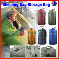 Camping Sleeping Bag Compression Sack Waterproof Outdoor Storage Bag - Wine Red