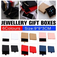 Cardboard Jewellery Gift Boxes Drawer Style Necklace Ring Earring Pendant Bracelet Case - Kraft paper
