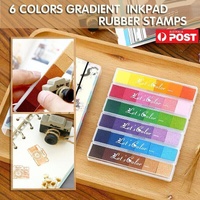 Gradient Color Ink Pad Inkpad Rubber Stamp Water Based Diy Finger Print 10 Colours - C3