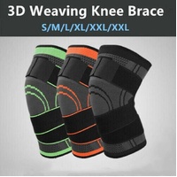 3D Weaving Knee Brace Breathable Sleeve Support Running Jogging Joint Pain Leg Green - Green-S