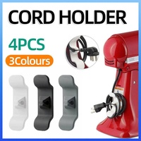 Cord Organizer Wrap Holder 4pcs Kitchen Appliance Cable Winder Adhesive Clip - 4PCS White