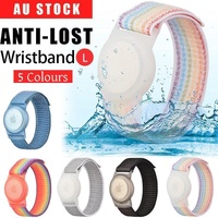 For Apple AirTag Case Protective Cover Wristband Nylon Air Tag Band Anti-lost L Size - Colourful