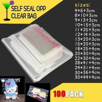 Multi-size Clear Self-Seal Cellophane Bags - Bulk Adhesive Opp - 8*10+2