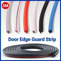 5m Car Door Edge Protector Strip Anti-Scratch Protection Rubber Trim Seal - Black
