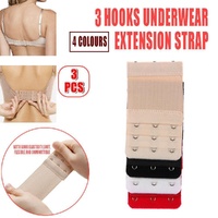3 Hooks Underwear Extension Bra Buckle Bra Extender Hook Brassiere Strap - Beige