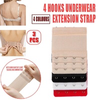 4 Hooks Underwear Extension Bra Buckle Bra Extender Hook Brassiere Strap - Black
