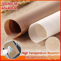 High Temperature Resistant Household Baking Paper Baking Sheet Cloth Non-Stick - Brown 40*60CM