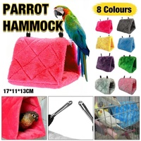 Pet Bird Parrot Parakeet Budgie Warm Hammock Cage Hut Tent Bed Hanging Cave - Dark Grey