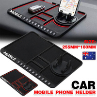 Car Mobile Phone Holder Dashboard Mount Mat Non Slip Grip Stand Anti-Slip Pad - Black
